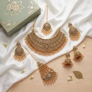 Antique Gold Royal Bridal Jewelry Set