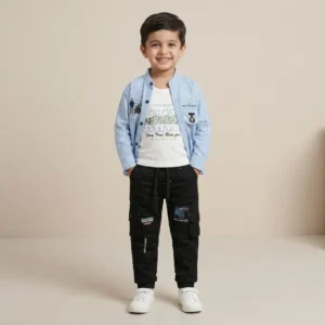Boys layered shirt set