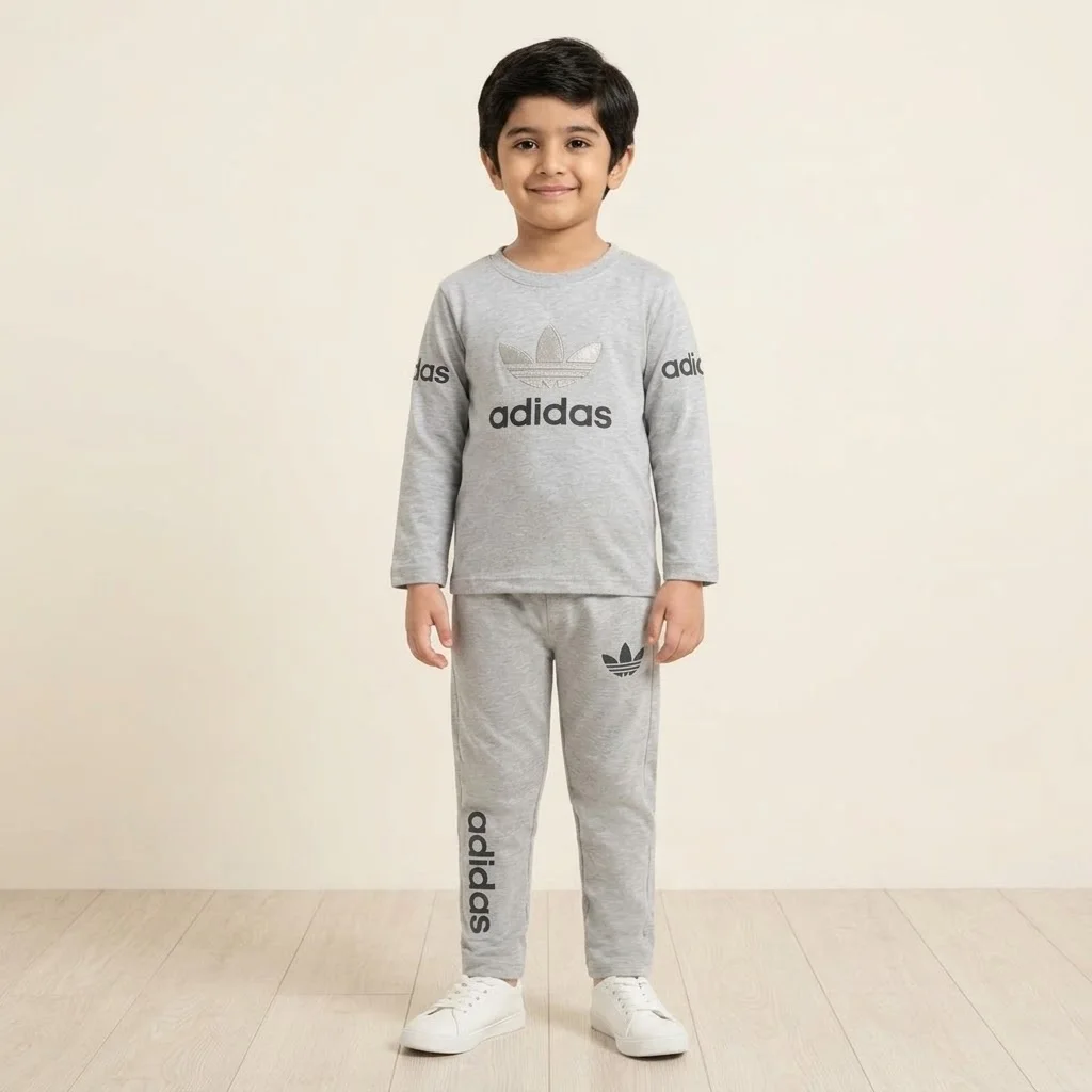 Boys Grey Sporty Tracksuit Set