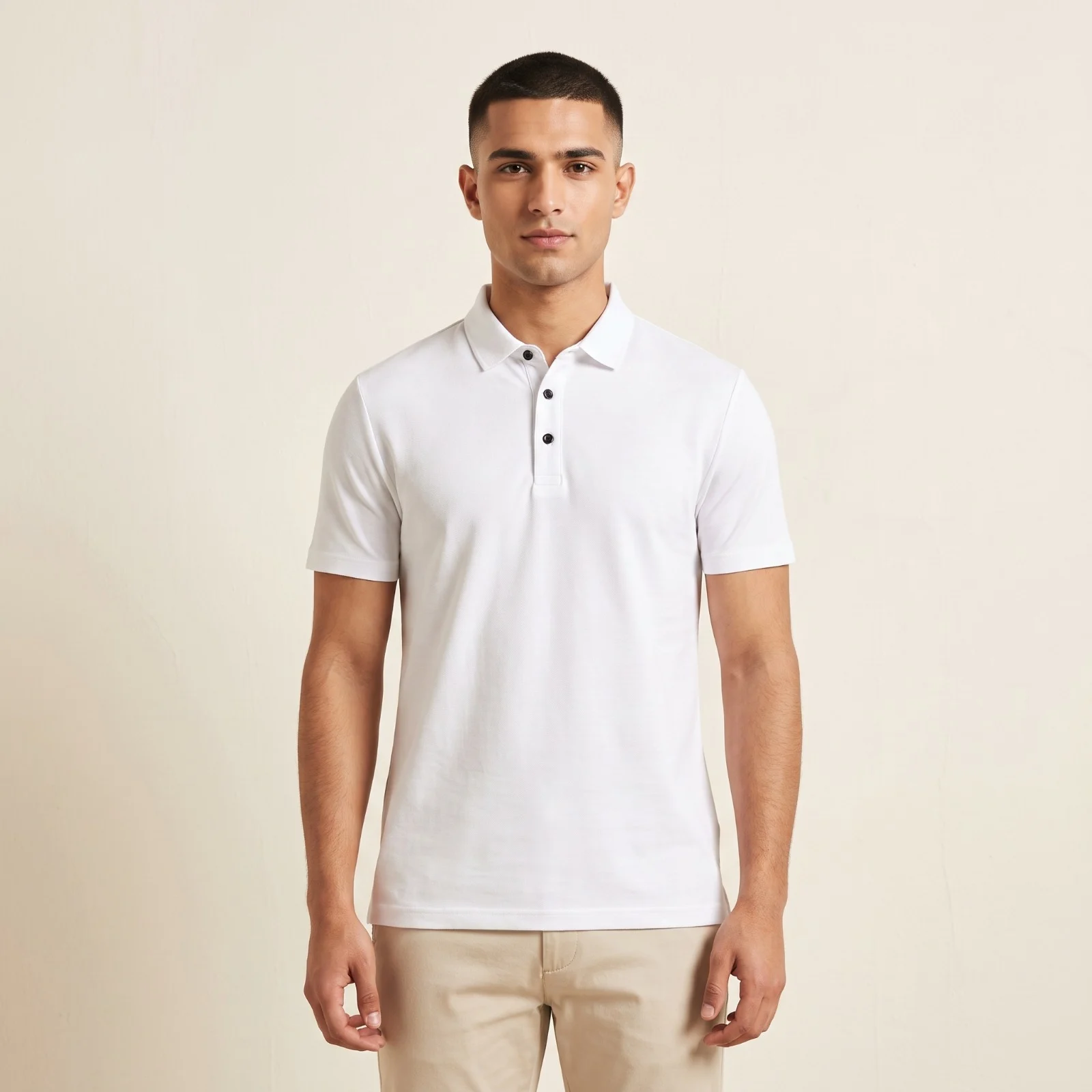 Men's Classic White Polo Shirt