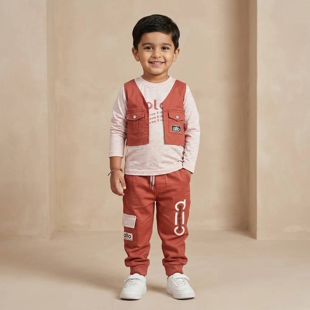 Boys rust vest outfit Boys rust vest outfit