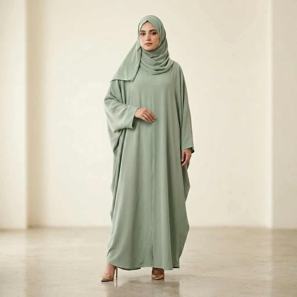 Elegant Sage Green Abaya