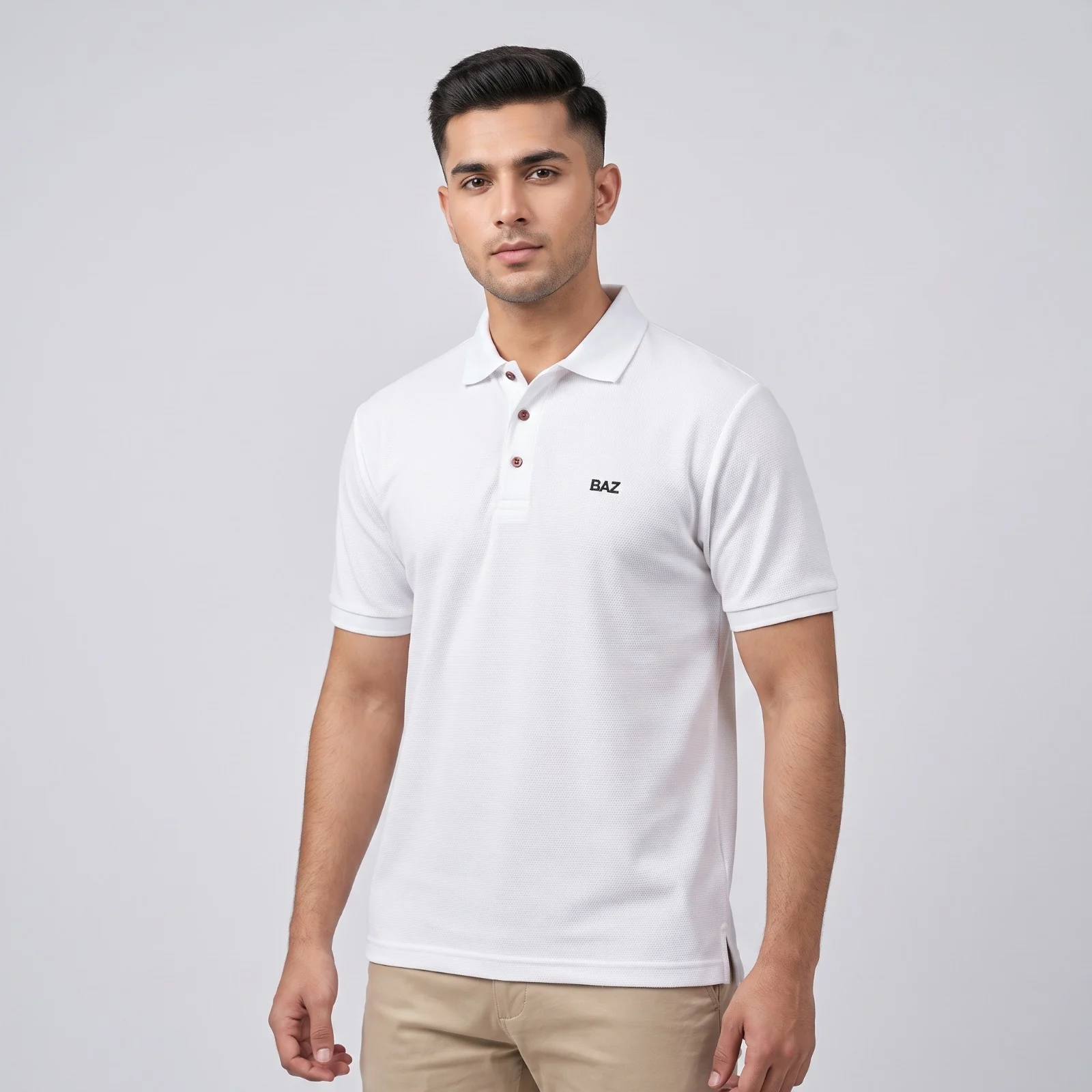 Men's white polo shirt Men's white polo shirt