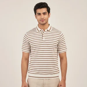Men's Balmain Striped Polo Shirt
